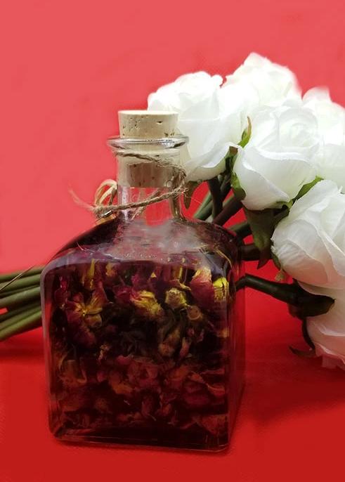 Body and Massage Oil Infused with Organic Rose Petals